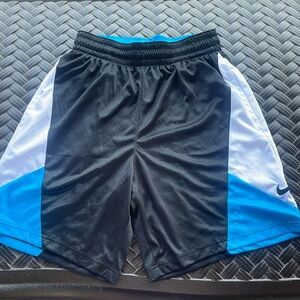 Nike men’s small dri-fit black and blue shorts